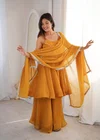 Jf 046 Crunchy Silk Zarkhand Work Sharara Suit Collections
